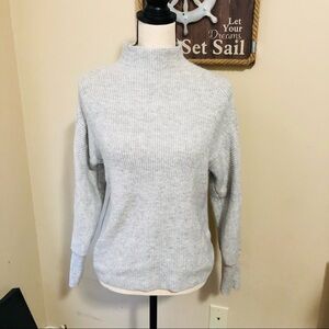 Marled Ribbed High Neck Sweater Pullover SOFT